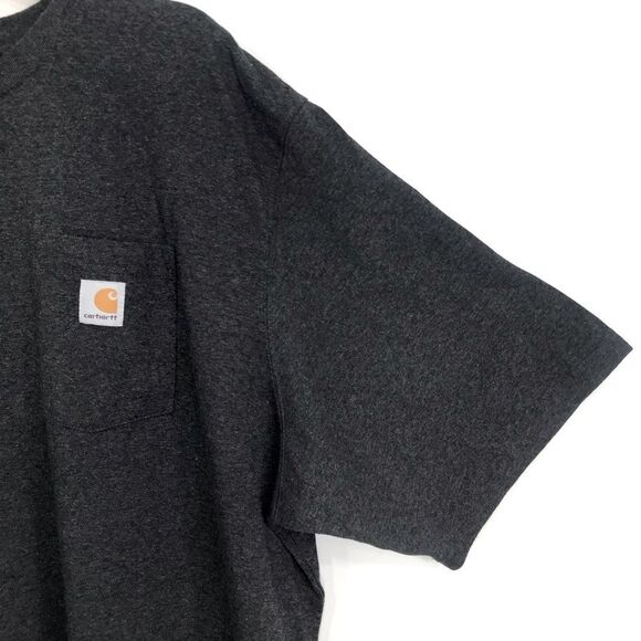 Carhartt Dark Gray Original Fit Cotton Blend Short Sleeve T Shirt - Picture 6 of 16